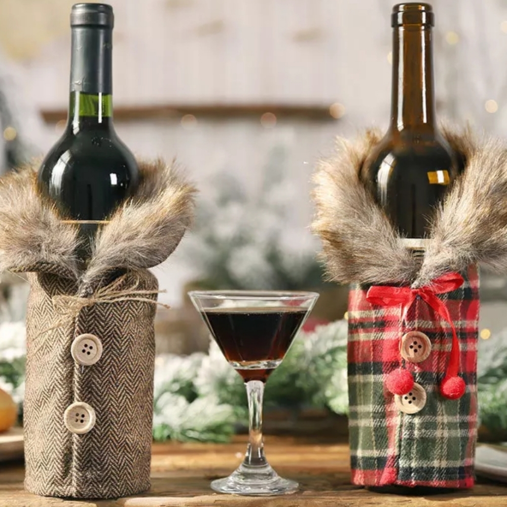 🌲LAST FEW!!!🌲Fur Christmas Winter Bottle Cover - Picture 3 of 8